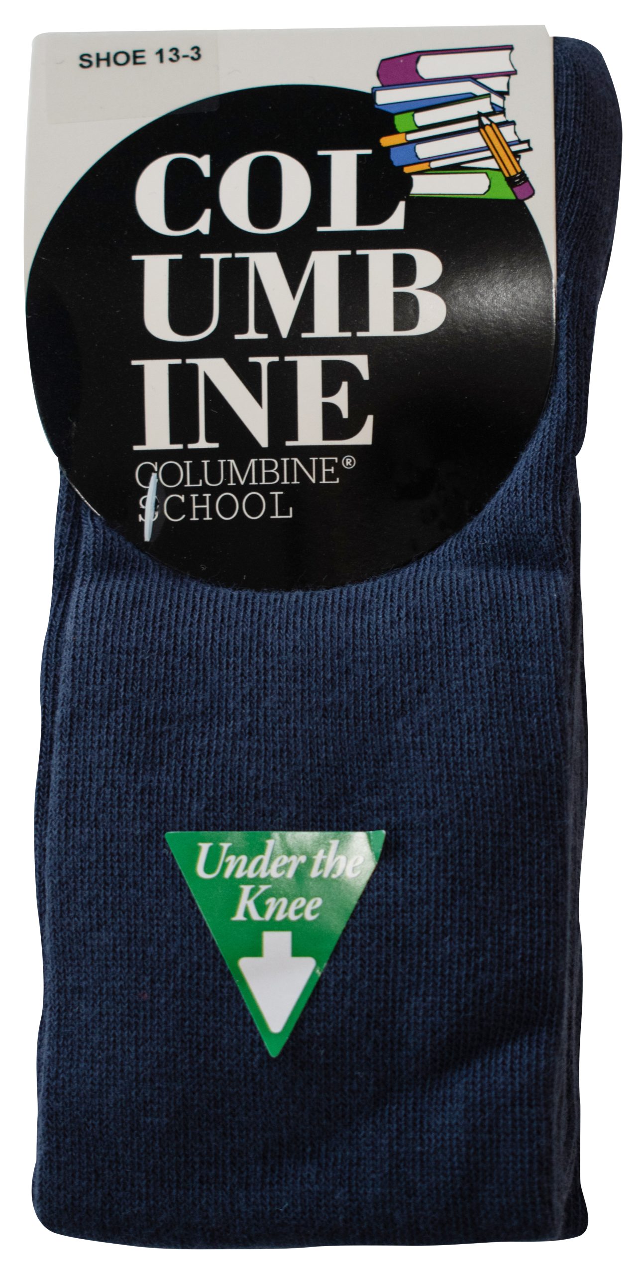 Socks navy under the knee 3pck 9-11 Adult