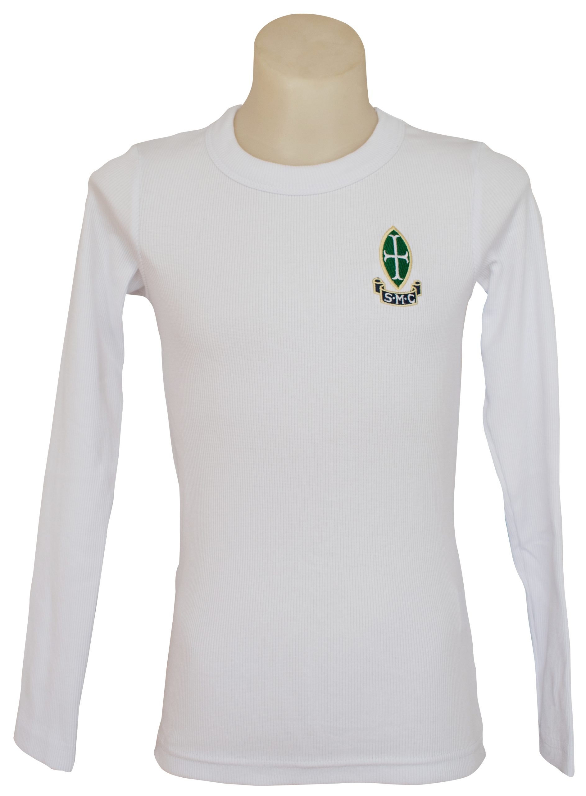 Junior White Tee – long sleeved – J4